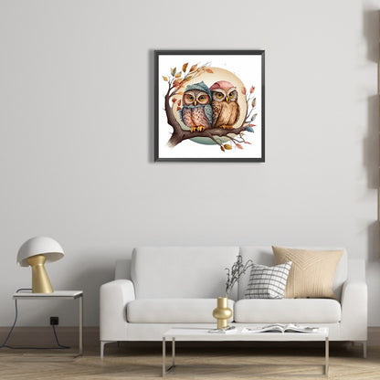 Owl - Full Round Drill Diamond Painting 30*30CM