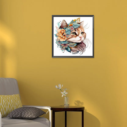 The Cat - Full Round Drill Diamond Painting 30*30CM