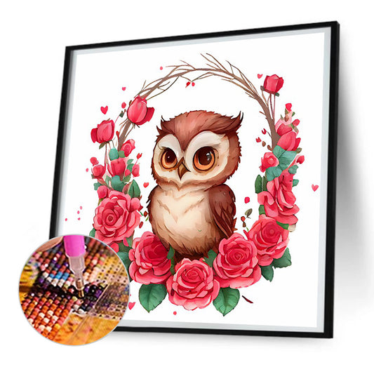 Owl - Full Round Drill Diamond Painting 30*30CM