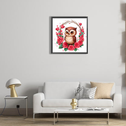 Owl - Full Round Drill Diamond Painting 30*30CM
