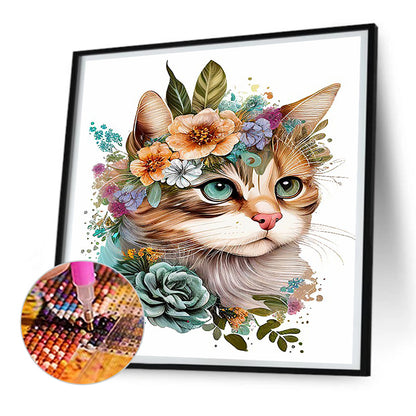 The Cat - Full Round Drill Diamond Painting 30*30CM