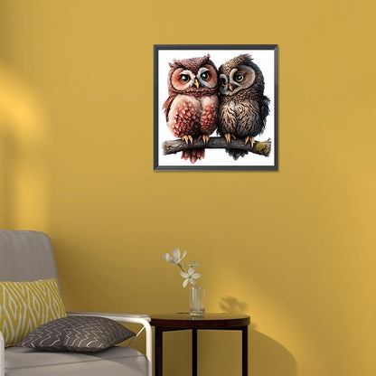 Owl - Full Round Drill Diamond Painting 30*30CM