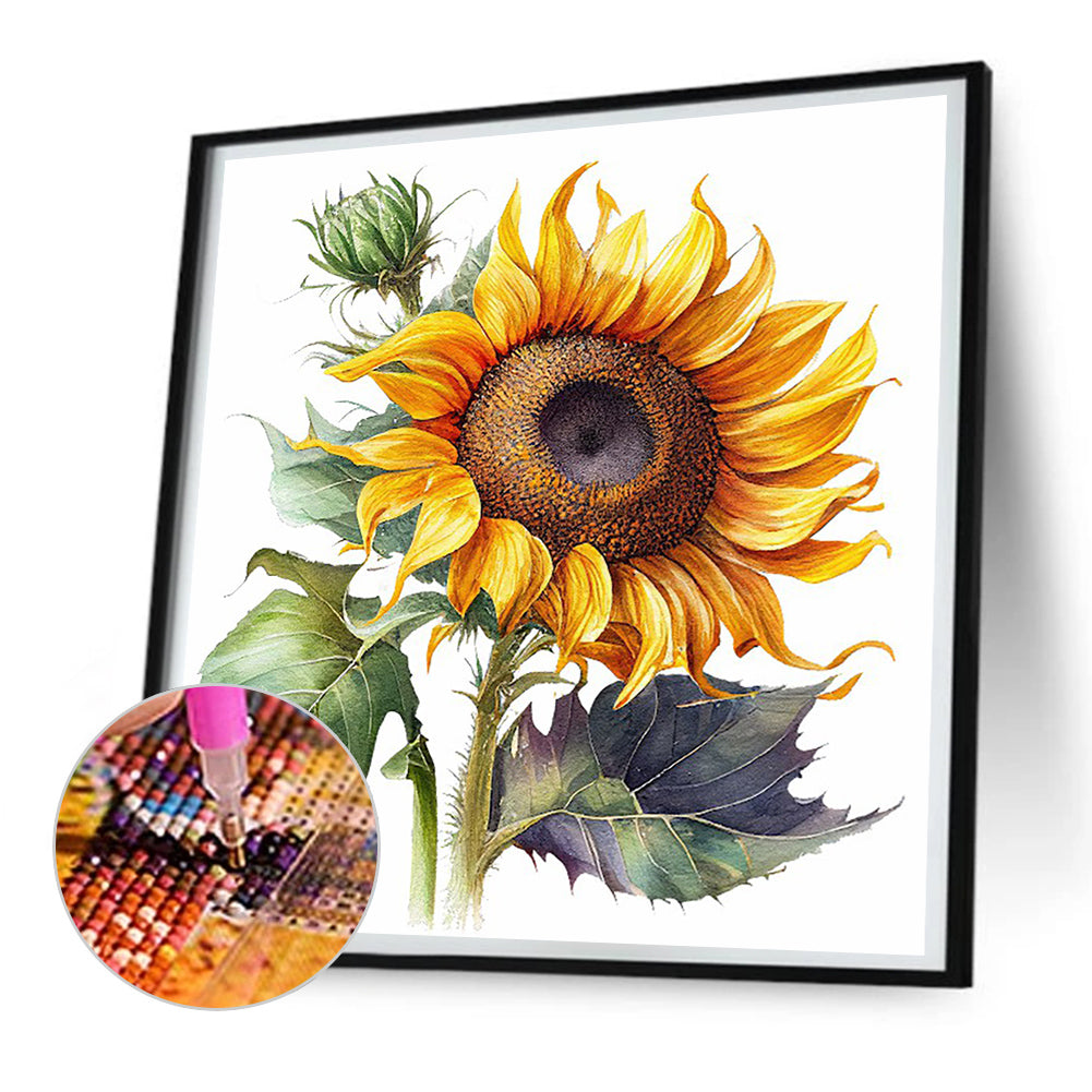 Sunflower - Full Round Drill Diamond Painting 30*30CM