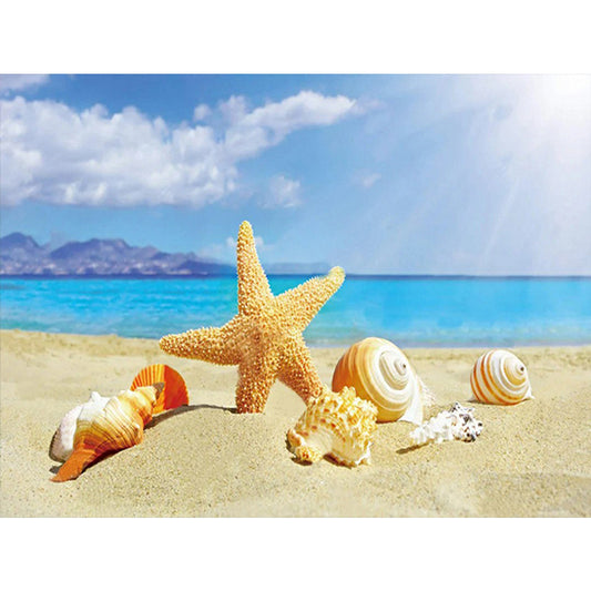 Beach Sea Shells - Full Round Drill Diamond Painting 40*30CM