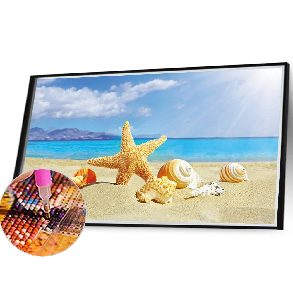Beach Sea Shells - Full Round Drill Diamond Painting 40*30CM