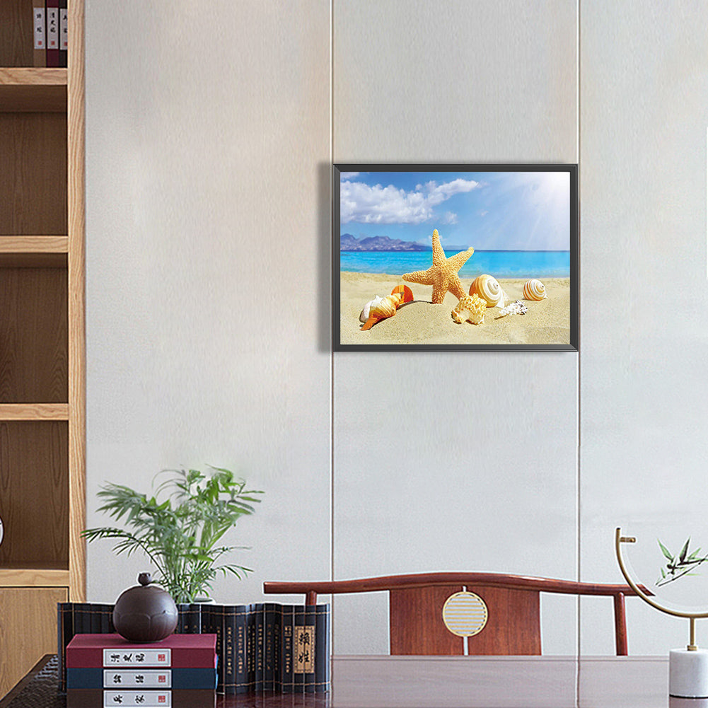 Beach Sea Shells - Full Round Drill Diamond Painting 40*30CM