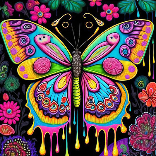 Butterfly - Full Round Drill Diamond Painting 40*40CM