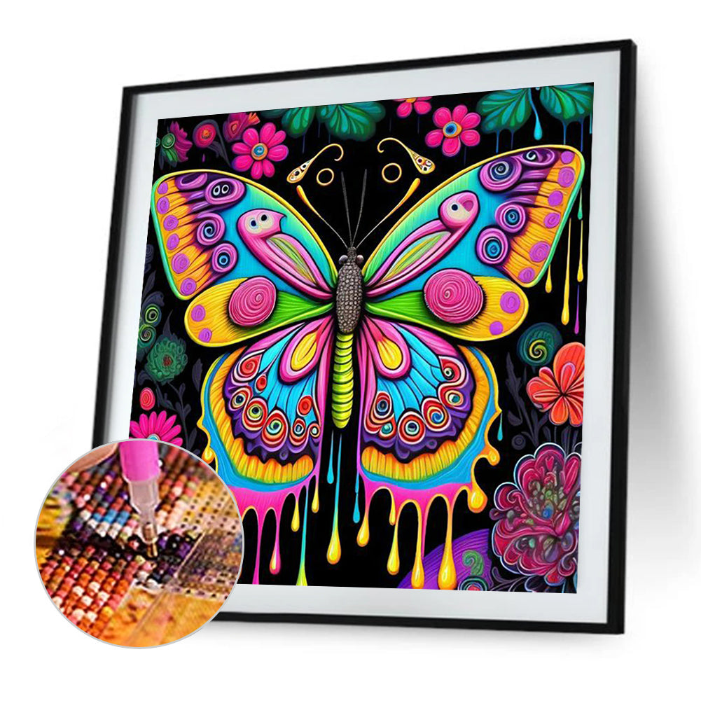 Butterfly - Full Round Drill Diamond Painting 40*40CM