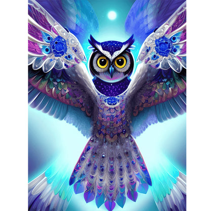 Spread Wings Owl - Full Round Drill Diamond Painting 30*40CM