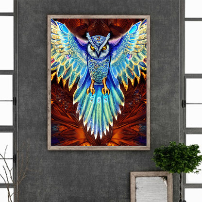 Spread Wings Owl - Full Round Drill Diamond Painting 30*40CM