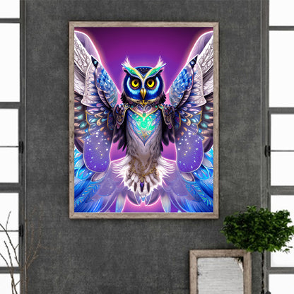 Spread Wings Owl - Full Round Drill Diamond Painting 30*40CM