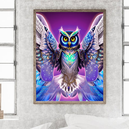 Spread Wings Owl - Full Round Drill Diamond Painting 30*40CM