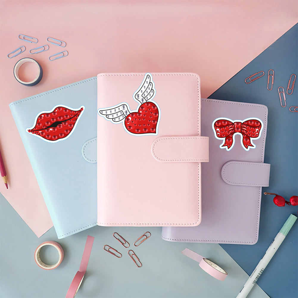 4pcs Diamond Mosaic Sticker Art Crafts DIY Gem Sticker Handmade Cartoon Stickers