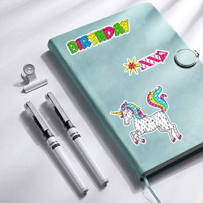 4pcs Diamond Mosaic Sticker Art Crafts DIY Gem Sticker Handmade Cartoon Stickers