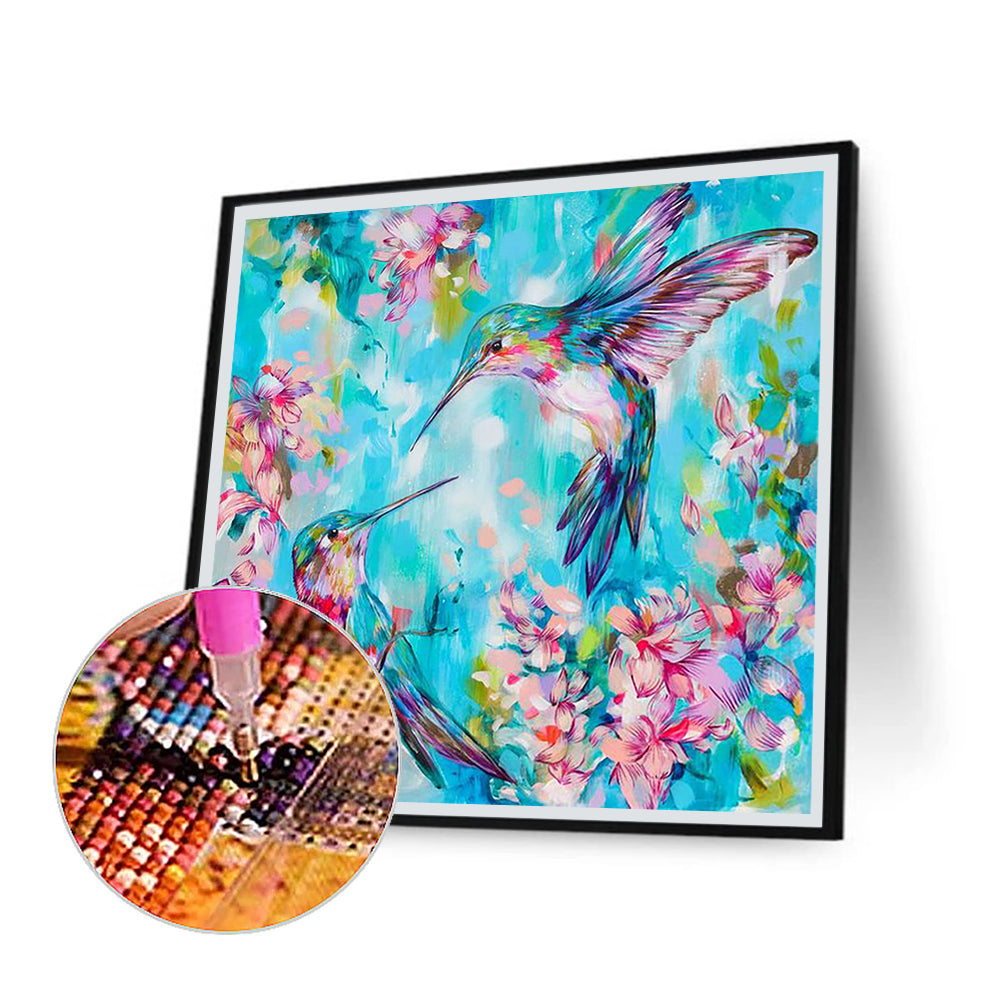 Hummingbird Encounter - Full Round Drill Diamond Painting 30*30CM