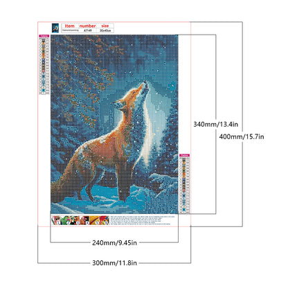 Fox - Full Round Drill Diamond Painting 30*40CM