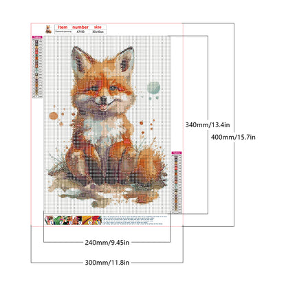 Naughty Fox - Full Round Drill Diamond Painting 30*40CM