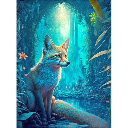 Fox In The Forest - Full Round Drill Diamond Painting 30*40CM