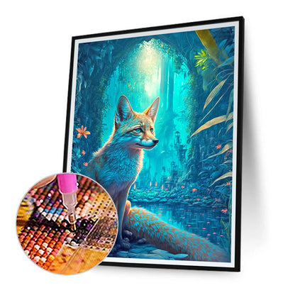 Fox In The Forest - Full Round Drill Diamond Painting 30*40CM