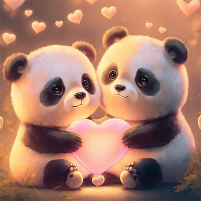 Two Red Pandas - Full Round Drill Diamond Painting 30*30CM