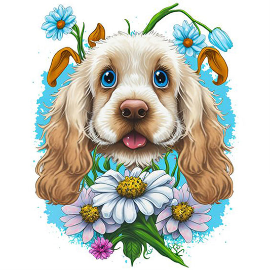 Dog - Full Round Drill Diamond Painting 30*30CM
