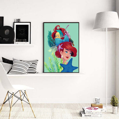 Little Mermaid Ariel - Full Round Drill Diamond Painting 30*40CM