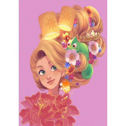 Princess Rapunzel - Full Round Drill Diamond Painting 30*40CM