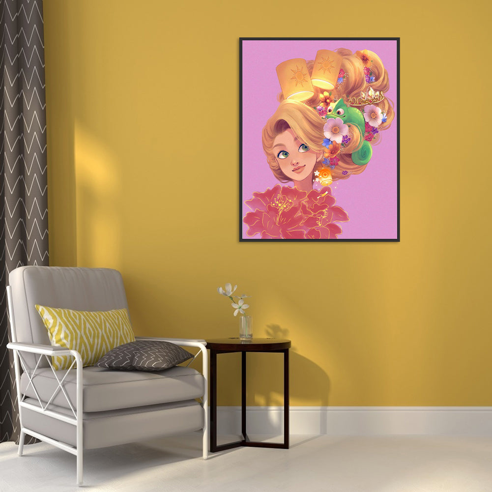 Princess Rapunzel - Full Round Drill Diamond Painting 30*40CM