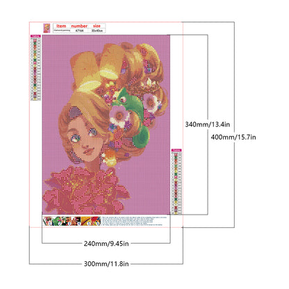 Princess Rapunzel - Full Round Drill Diamond Painting 30*40CM