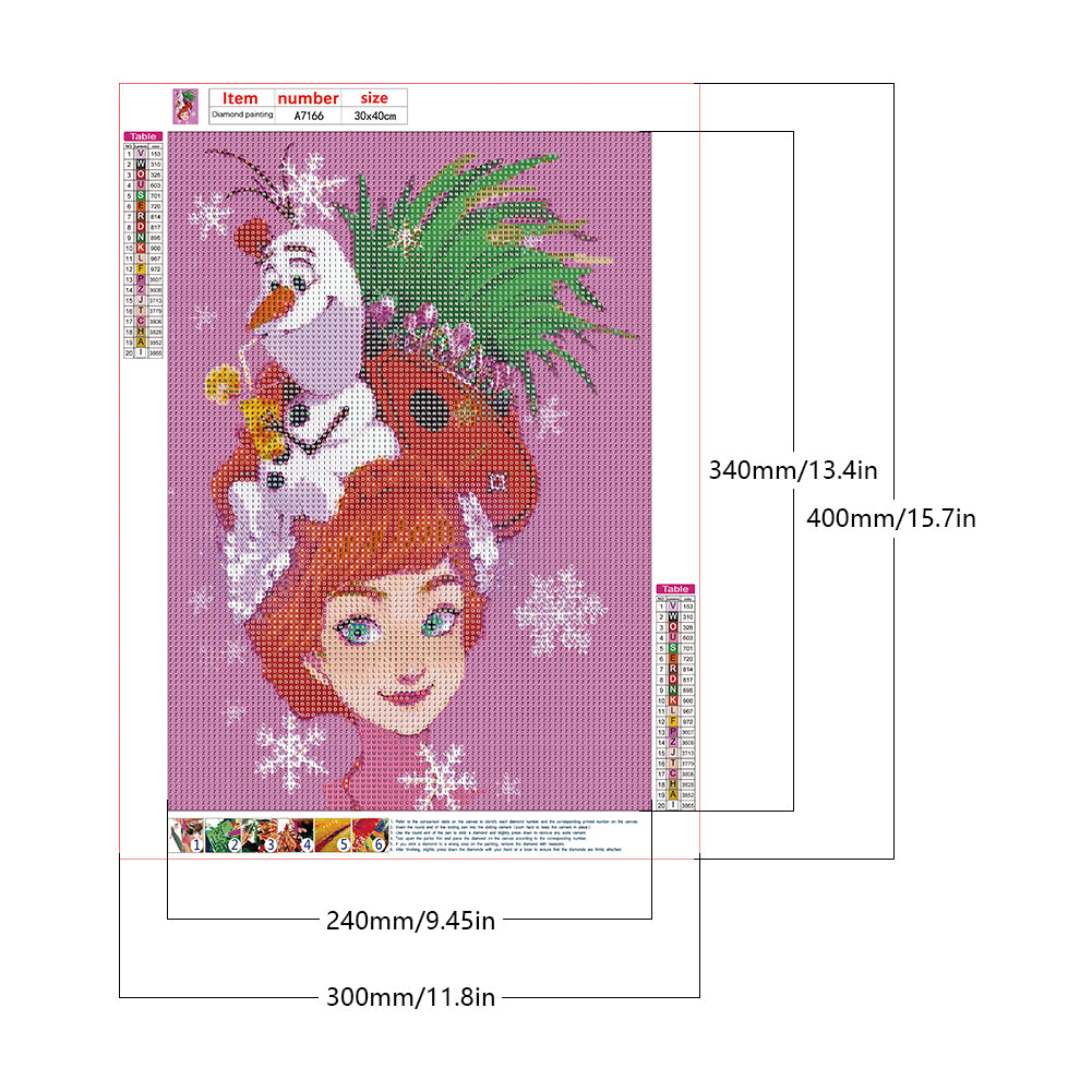Frozen Anna - Full Round Drill Diamond Painting 30*40CM