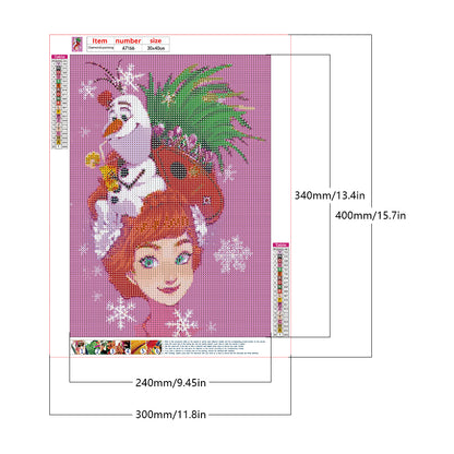 Frozen Anna - Full Round Drill Diamond Painting 30*40CM