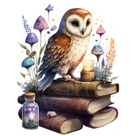 Owl - Full Round Drill Diamond Painting 30*40CM