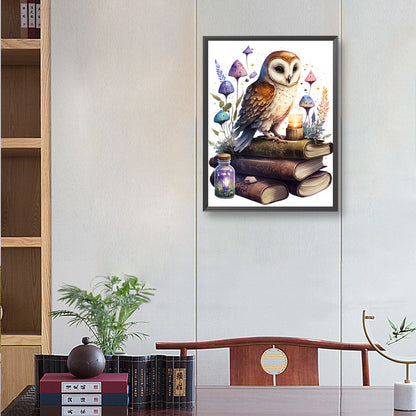 Owl - Full Round Drill Diamond Painting 30*40CM