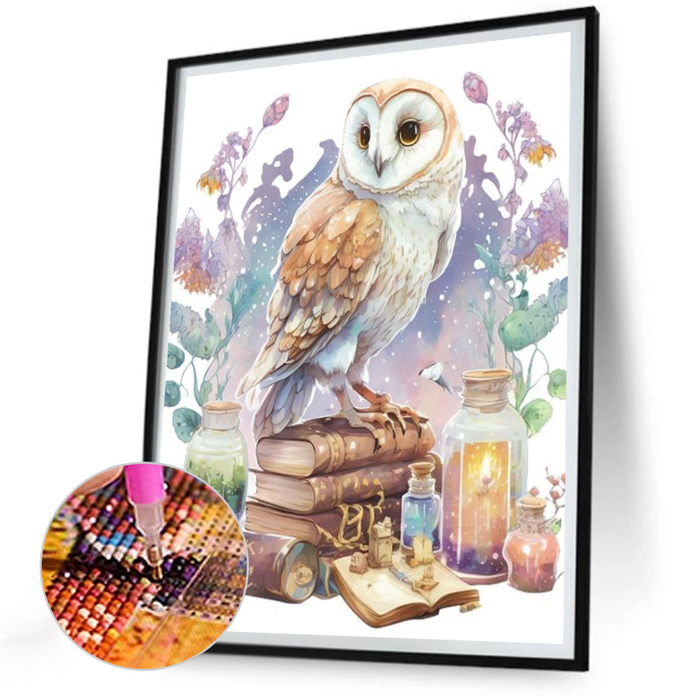 Owl - Full Round Drill Diamond Painting 30*40CM