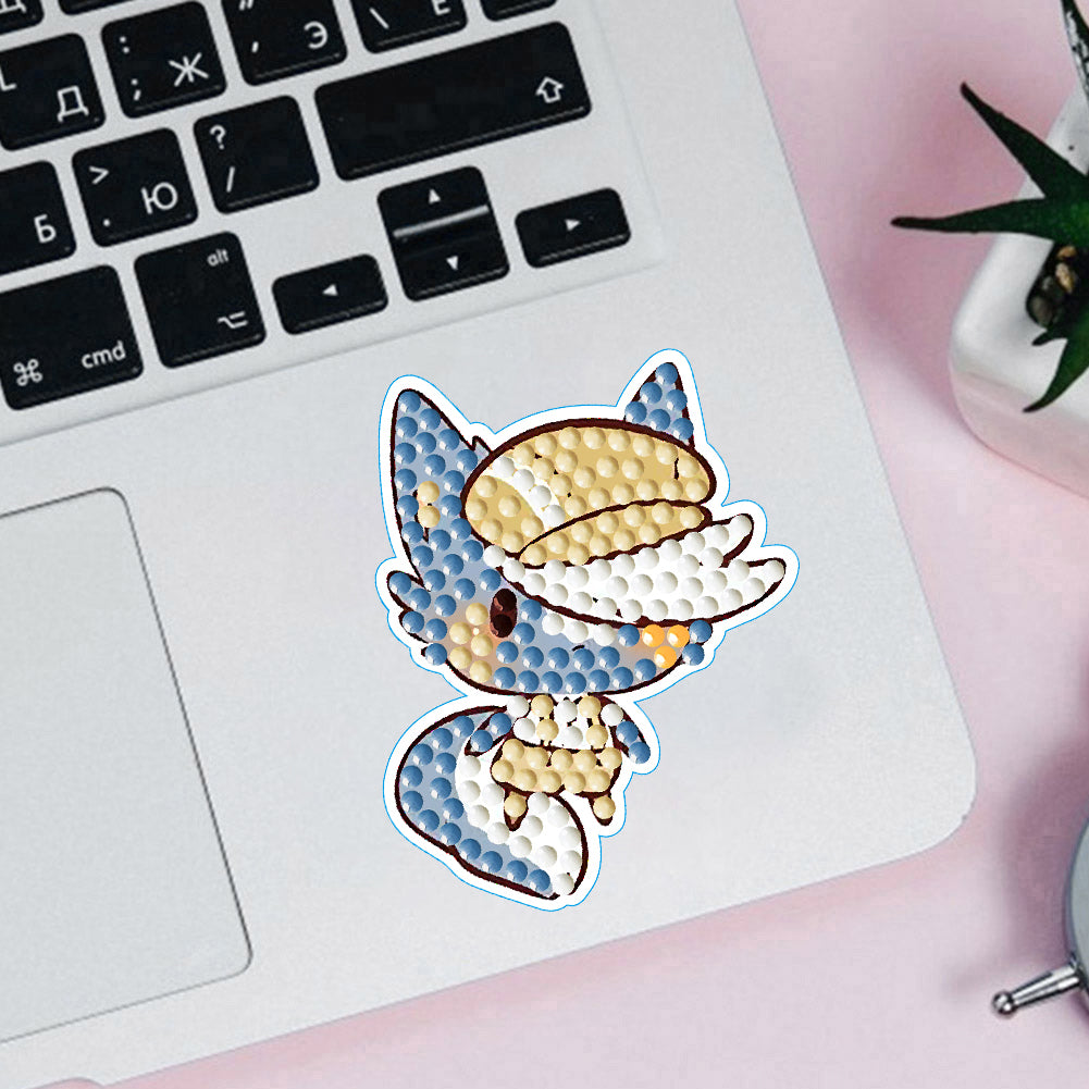 4pcs Diamond Mosaic Sticker Art Crafts Cartoon Gem Sticker DIY for Kids Beginner