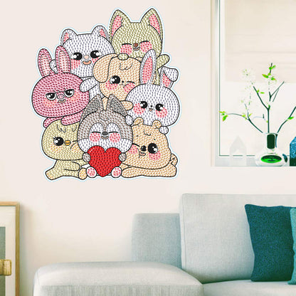 Animal Diamond Mosaic Sticker Handmade DIY for Kids Beginner Diamond Art Sticker