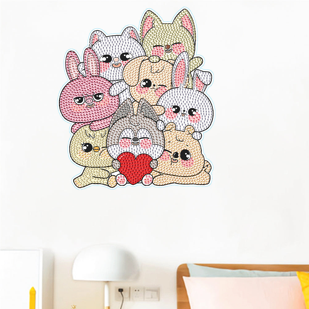 Animal Diamond Mosaic Sticker Handmade DIY for Kids Beginner Diamond Art Sticker