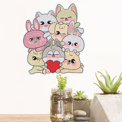 Animal Diamond Mosaic Sticker Handmade DIY for Kids Beginner Diamond Art Sticker