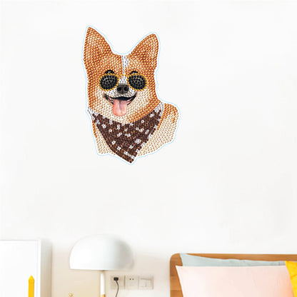 4pcs Diamond Mosaic Sticker Art Crafts Dog DIY Children Gift Diamond Art Sticker