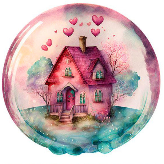 Little Red House - Full Round Drill Diamond Painting 30*30CM