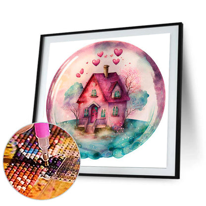 Little Red House - Full Round Drill Diamond Painting 30*30CM