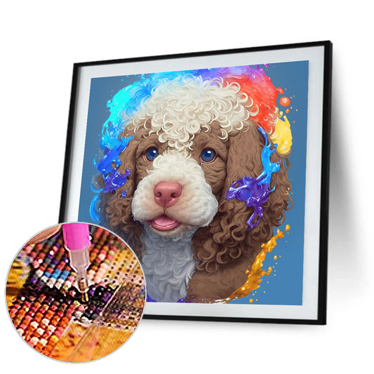 Dog Under Paint - Full Round Drill Diamond Painting 30*30CM