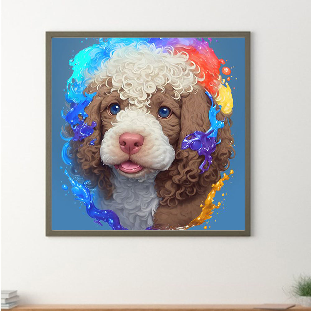 Dog Under Paint - Full Round Drill Diamond Painting 30*30CM