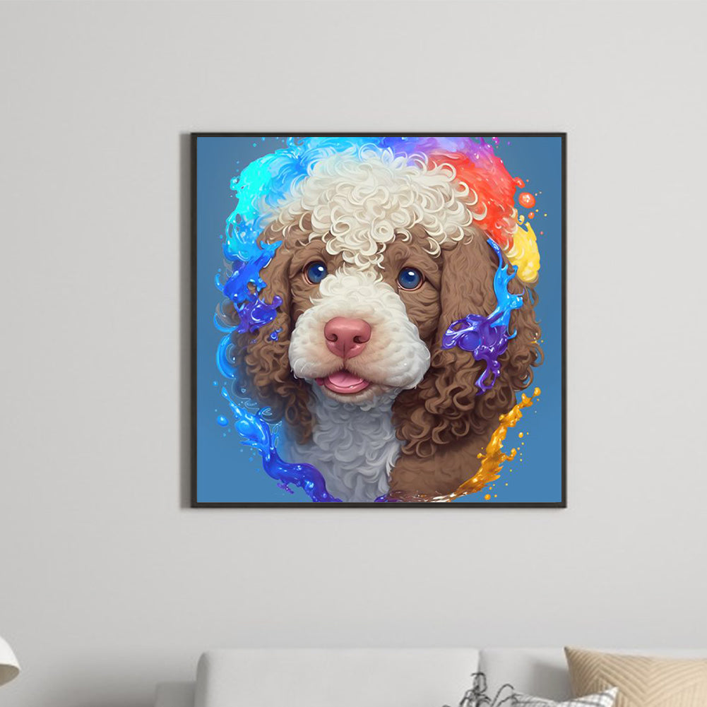 Dog Under Paint - Full Round Drill Diamond Painting 30*30CM
