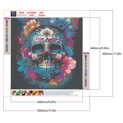 Personalized Skull - Full Round Drill Diamond Painting 30*30CM