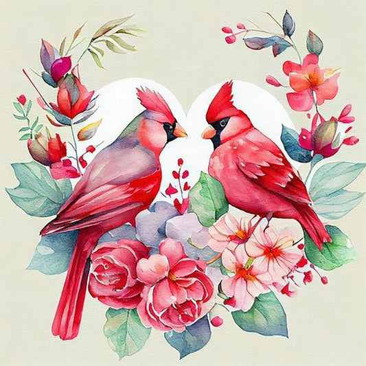 Love Wreath Bird - Full Round Drill Diamond Painting 30*30CM