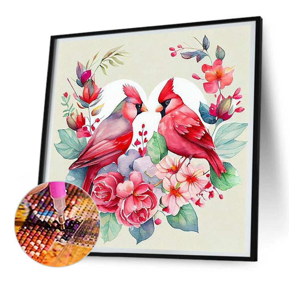 Love Wreath Bird - Full Round Drill Diamond Painting 30*30CM