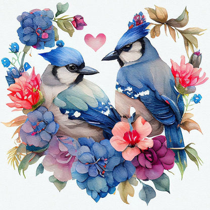 Love Wreath Bird - Full Round Drill Diamond Painting 30*30CM