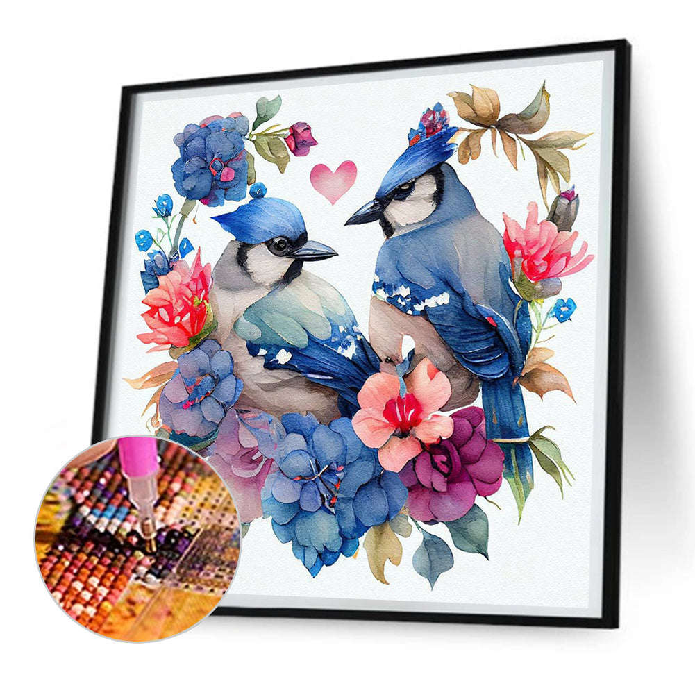 Love Wreath Bird - Full Round Drill Diamond Painting 30*30CM