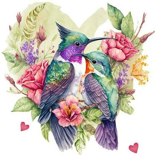 Love Wreath Bird - Full Round Drill Diamond Painting 30*30CM